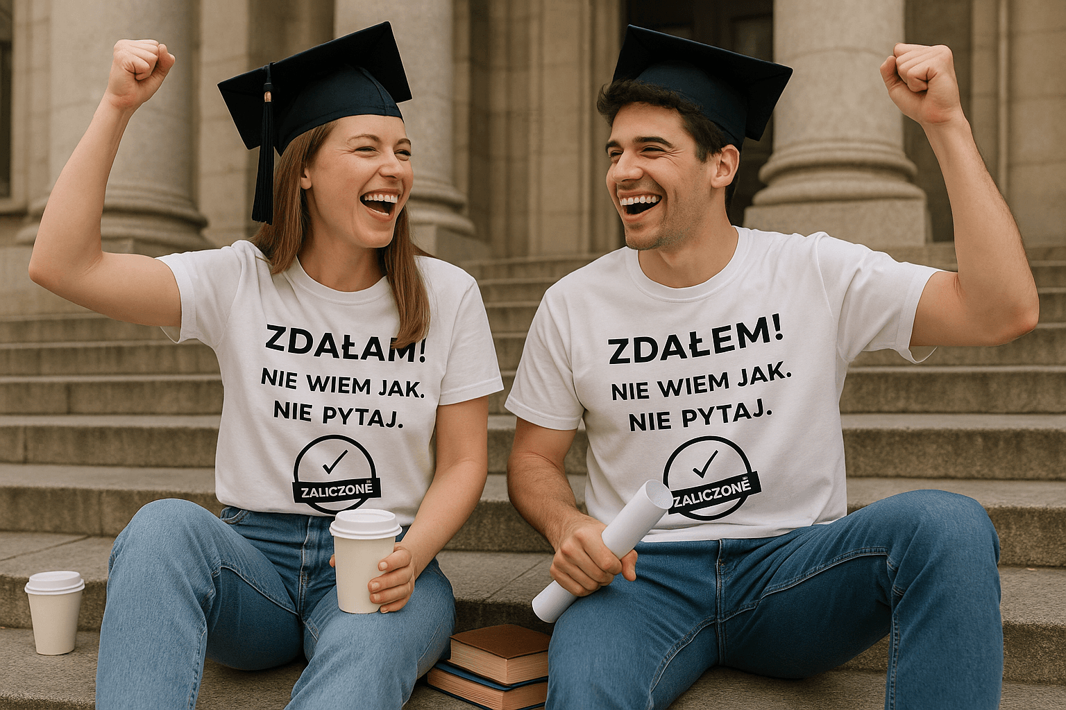 Zdałeś? Zdałaś? Spraw sobie koszulkę, która mówi wszystko. I nic więcej nie musisz mówić.