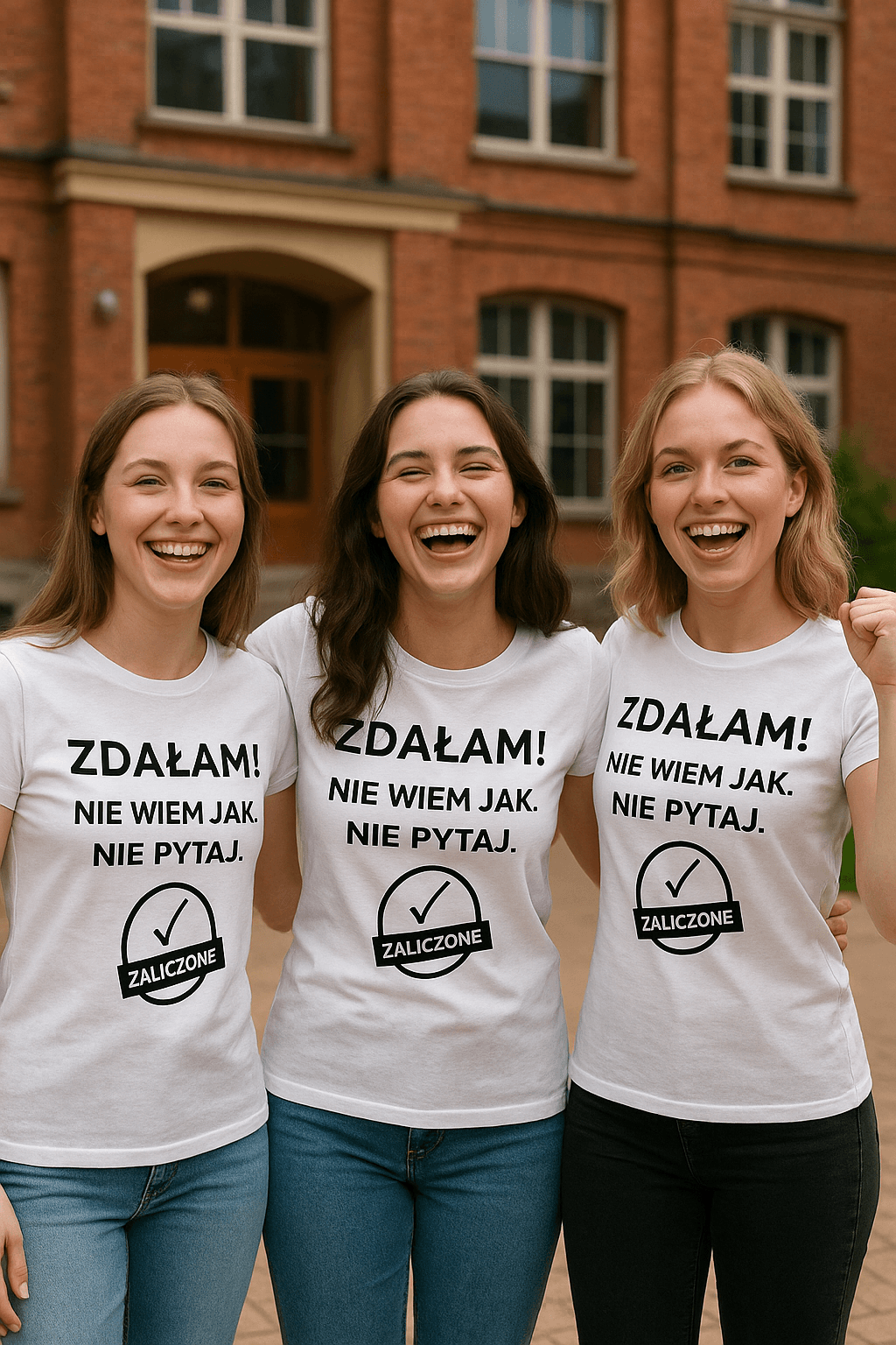 Zestaw Koszulka + Kubek: ZDAŁAM – Nie pytaj jak Wersja Limitowana 2025 (biała)