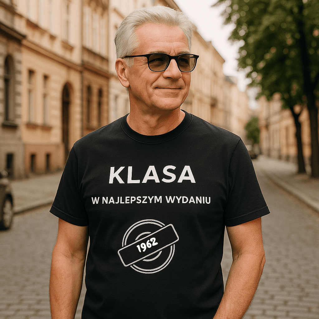 Koszulka 1962 – KLASA. W najlepszym wydaniu (Męska, Czarna)