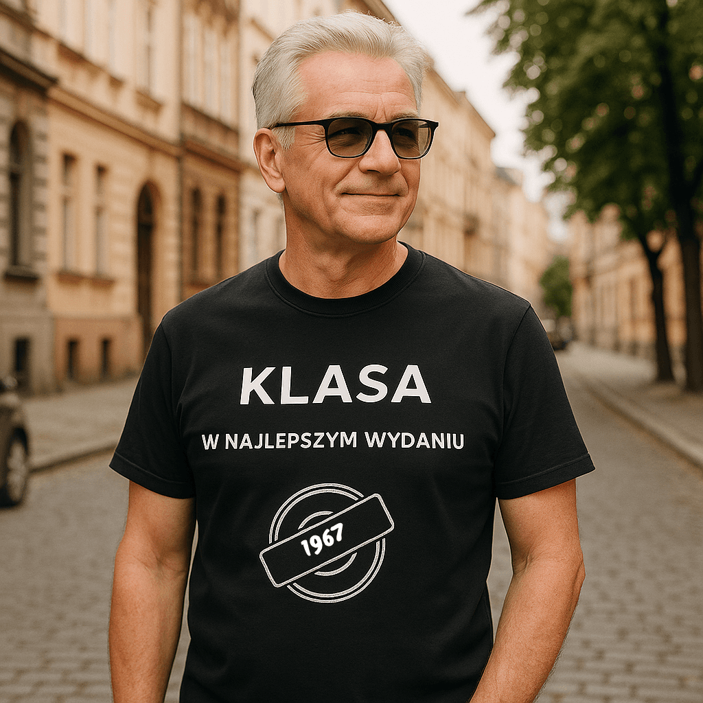 Koszulka 1967 – KLASA. W najlepszym wydaniu (Męska, Czarna)