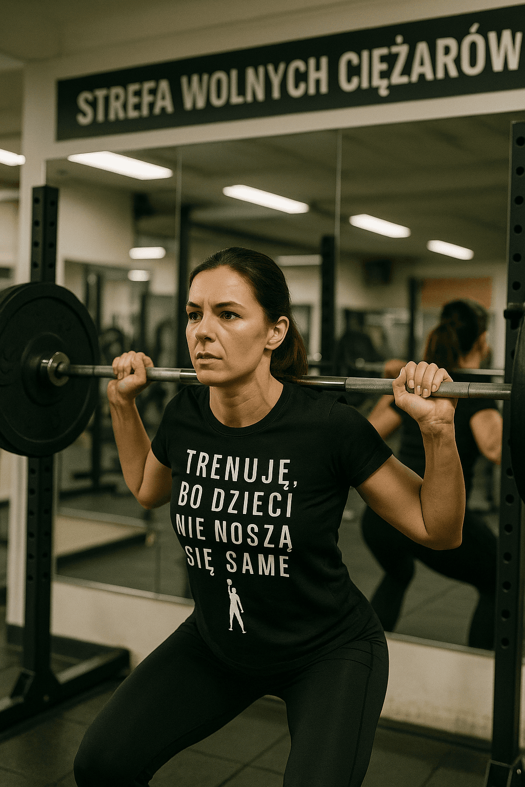 Trenuję bo dzieci nie noszą się same – Mama Edition (czarna)