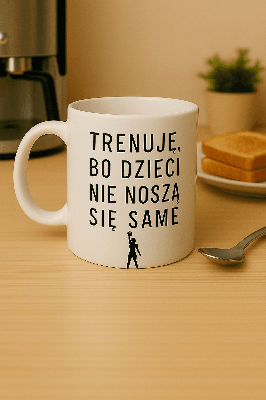 Kubek: Trenuję bo dzieci nie noszą się same – Mama Edition