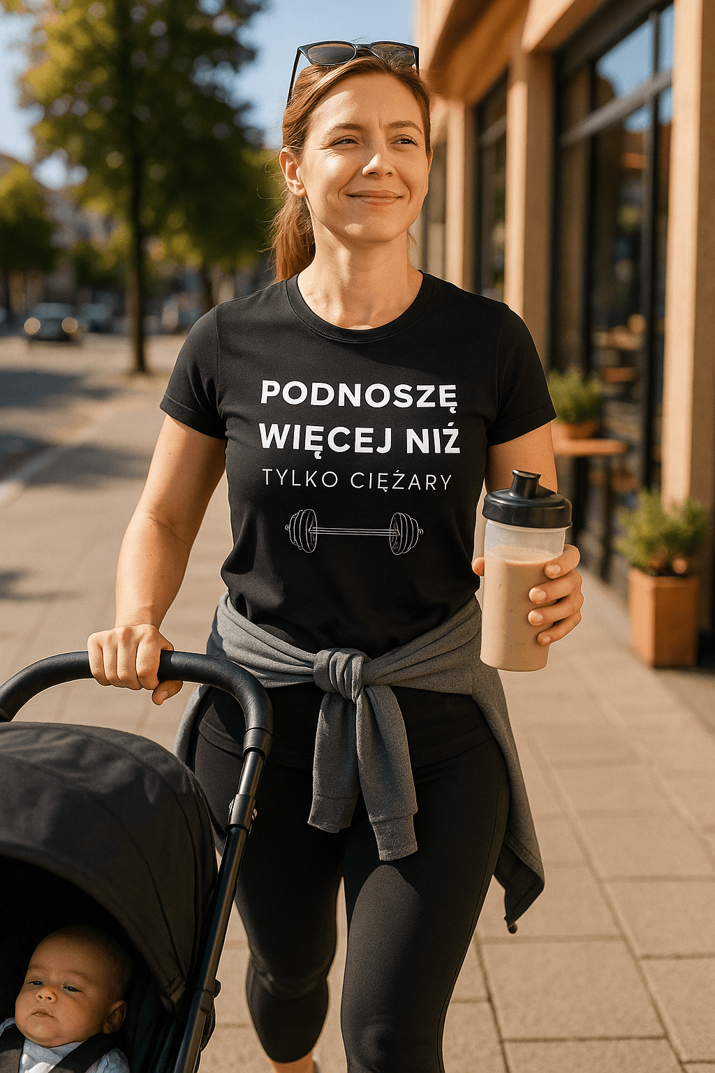 Podnoszę więcej niż tylko ciężary 🏋️‍♂️ – MAMA edition (czarna)