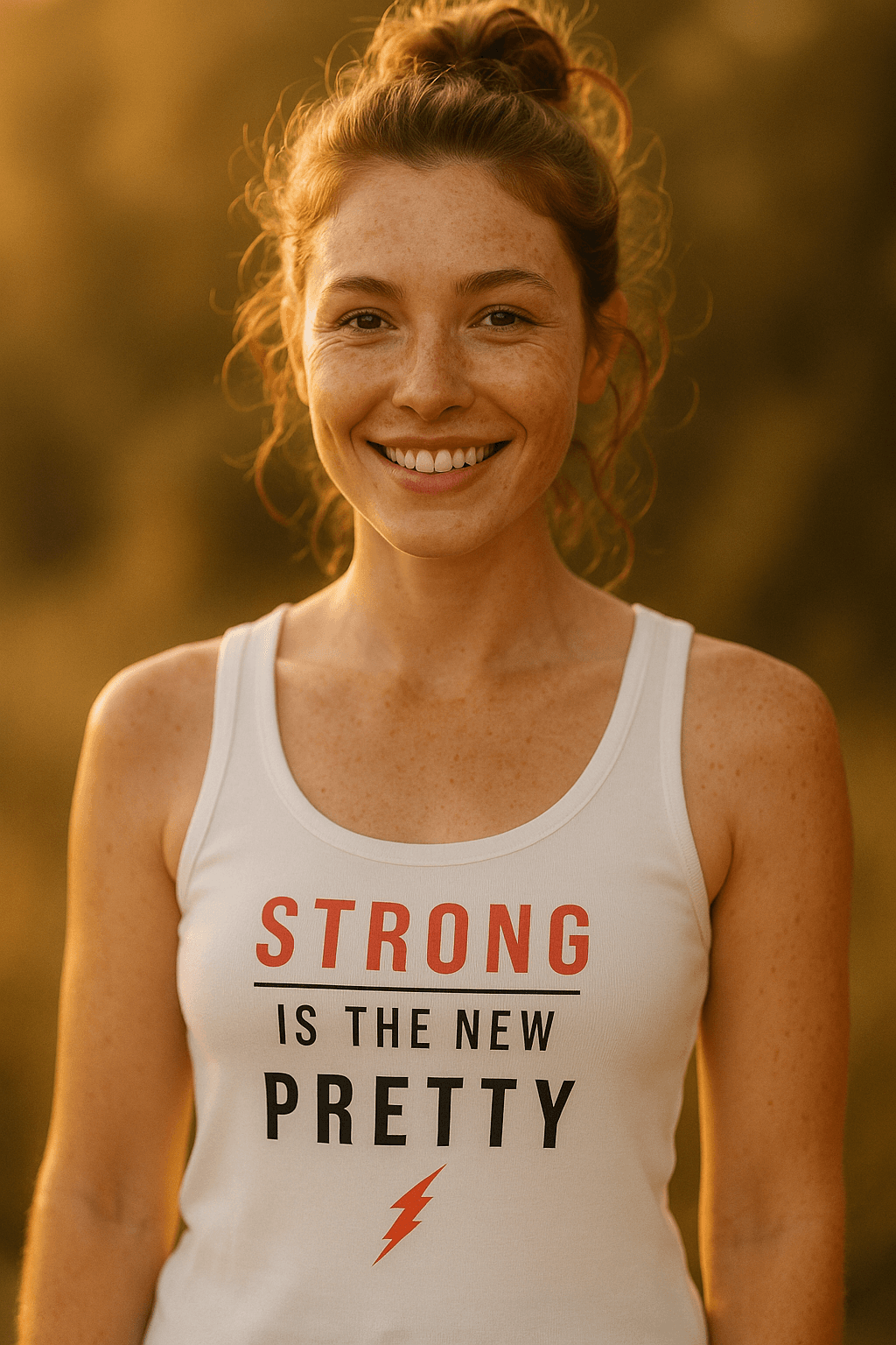 Strong Is The Pretty Tank Top - Pretty Strong Collection (biała)