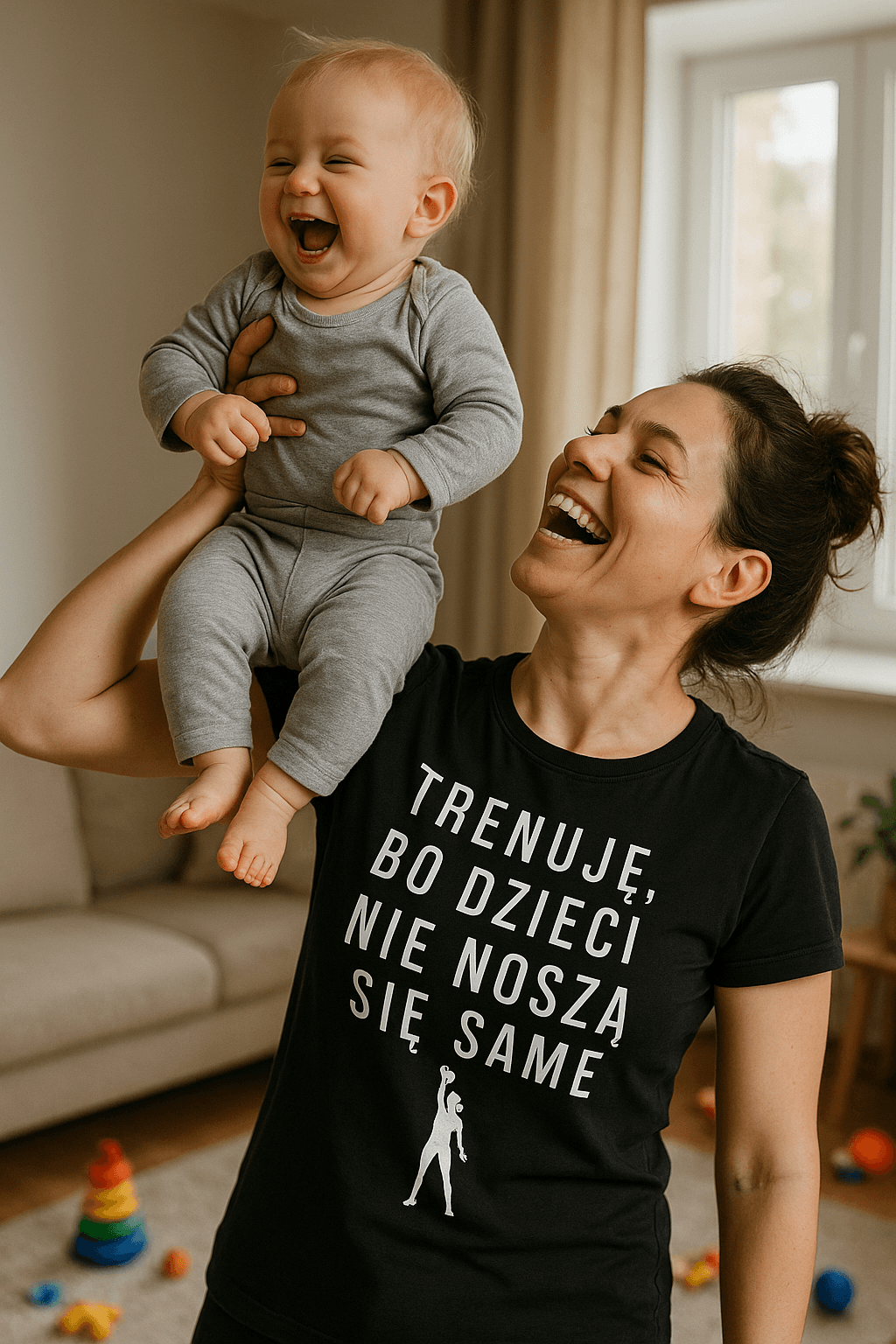 Trenuję bo dzieci nie noszą się same – Mama Edition (czarna)