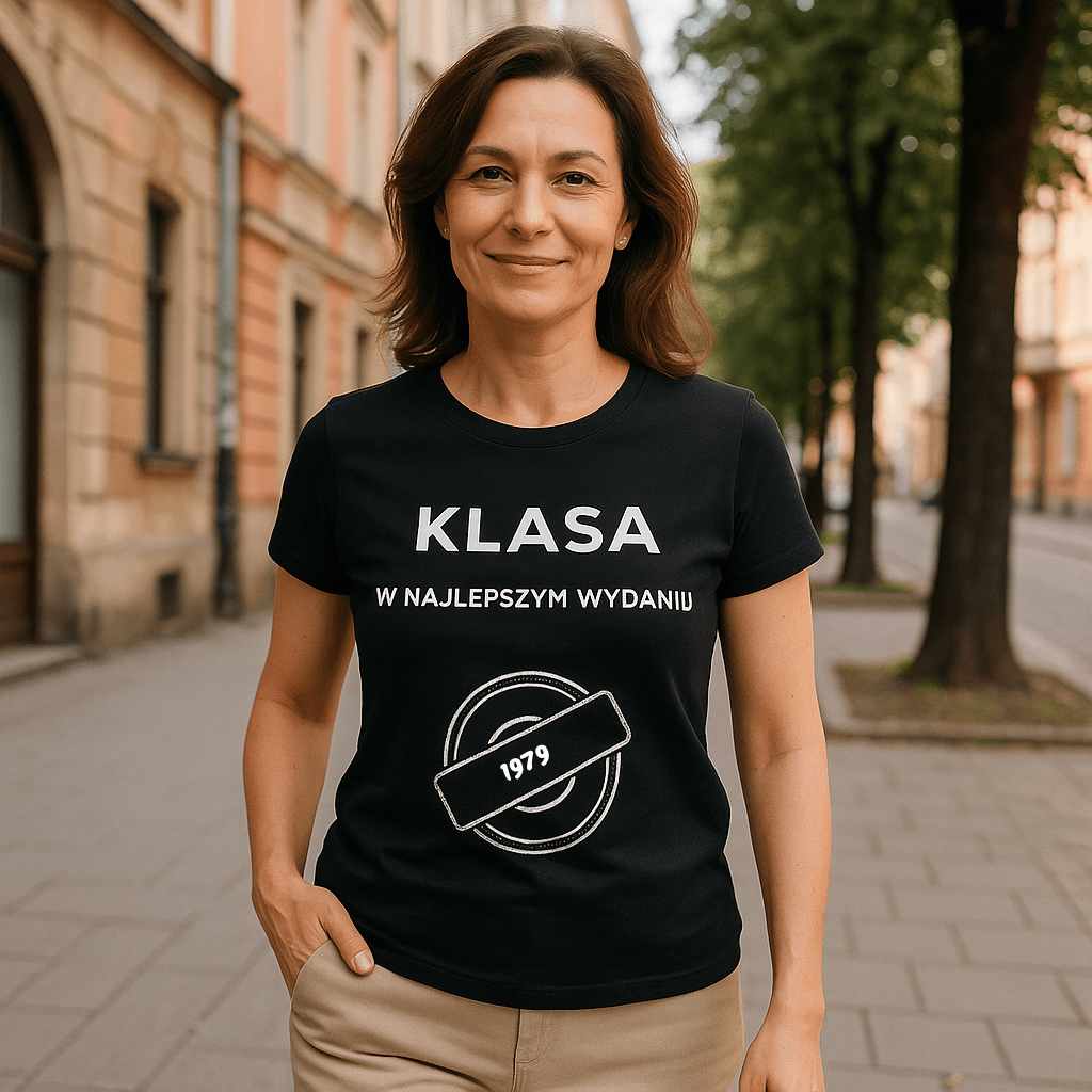 Koszulka 1979 – KLASA. W najlepszym wydaniu (Damska, Czarna)