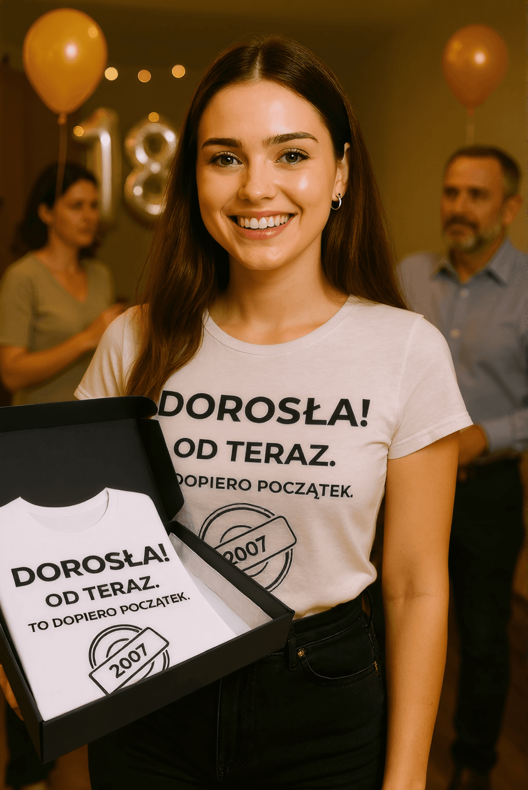 Zestaw Koszulka + Kubek: DOROSŁA – Od teraz. To dopiero początek (biała). Wersja Limitowana 2007