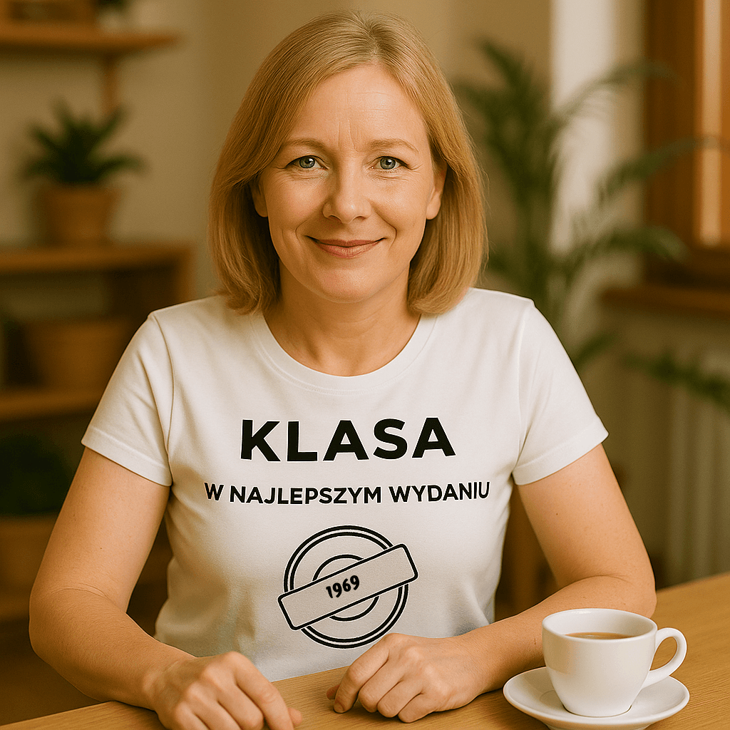 Koszulka 1969 – KLASA. W najlepszym wydaniu (Damska, Biała)