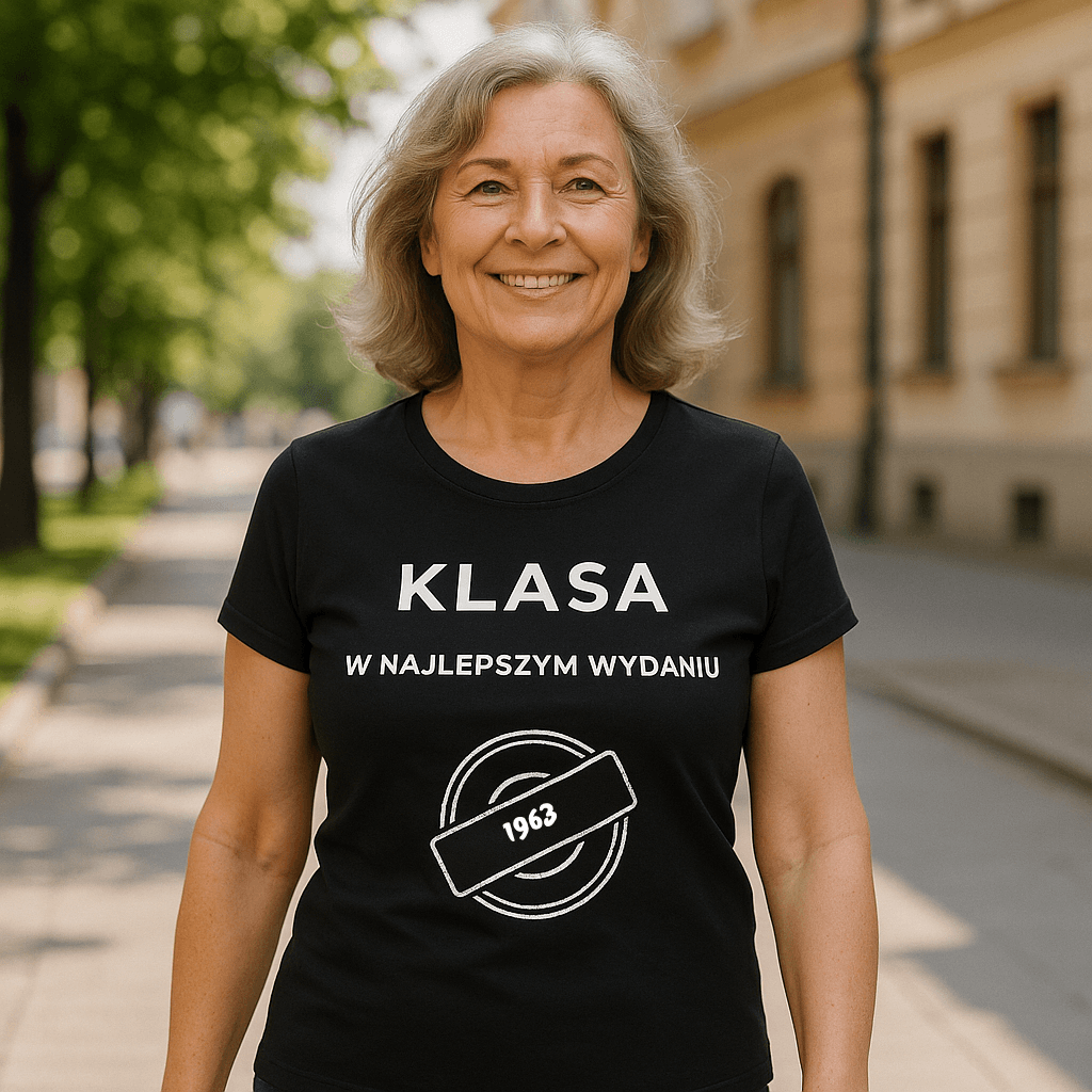 Koszulka 1963 – KLASA. W najlepszym wydaniu (Damska, Czarna)