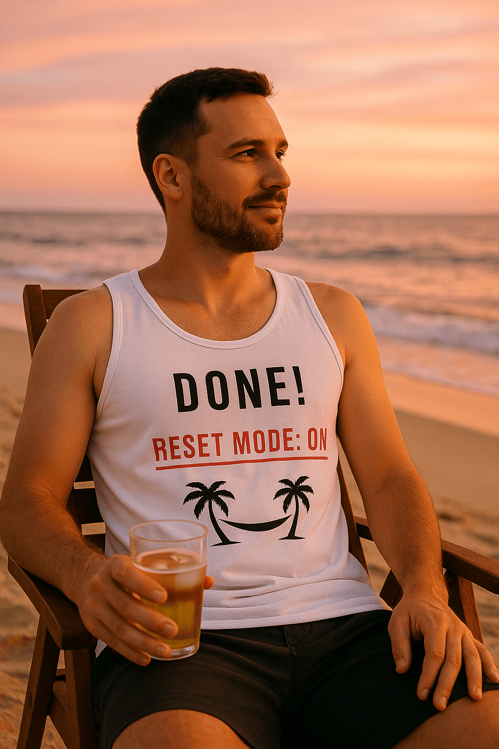 Done! Reset Mode: ON | Dla Niego Tank Top (biały)