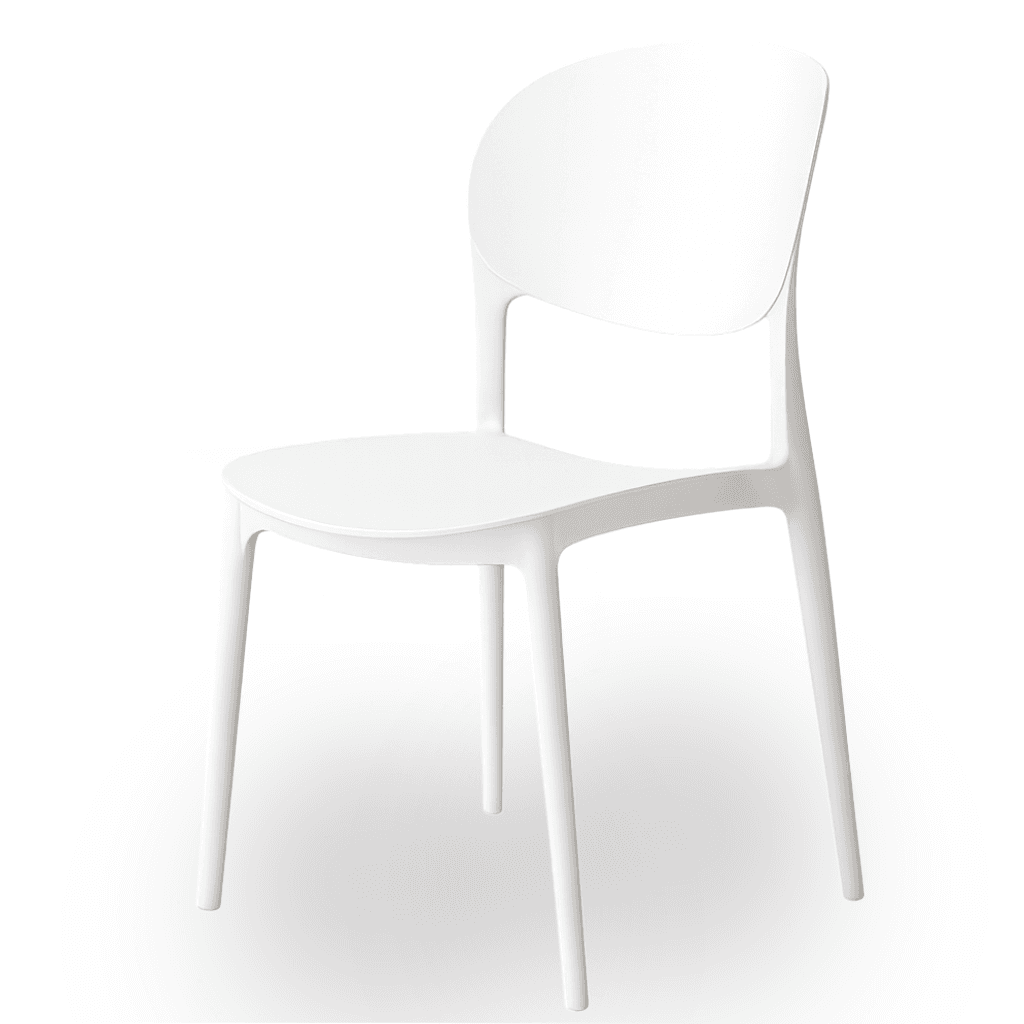 Nordic krzesło konferencyjne, plastikowe, białe, sztaplowane – do gastronomii, domu, biura i na eventy