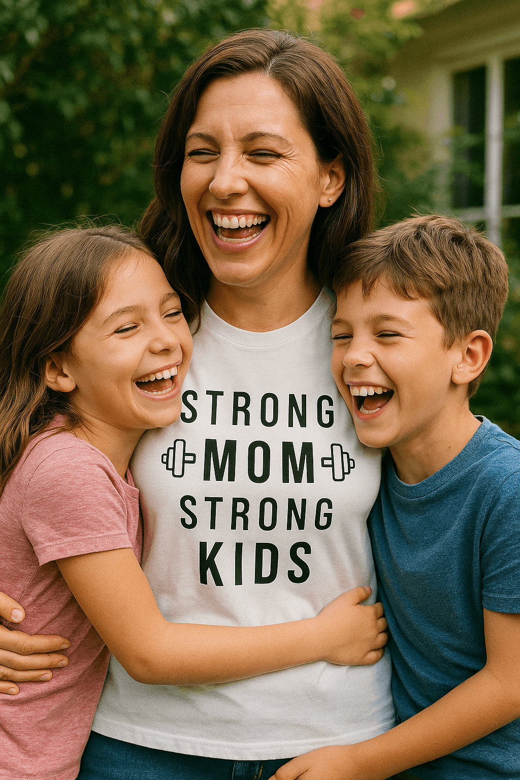 Zestaw Koszulka + Kubek: Strong Mom Strong Kids – Mama Edition (biała) TOP PREZENT