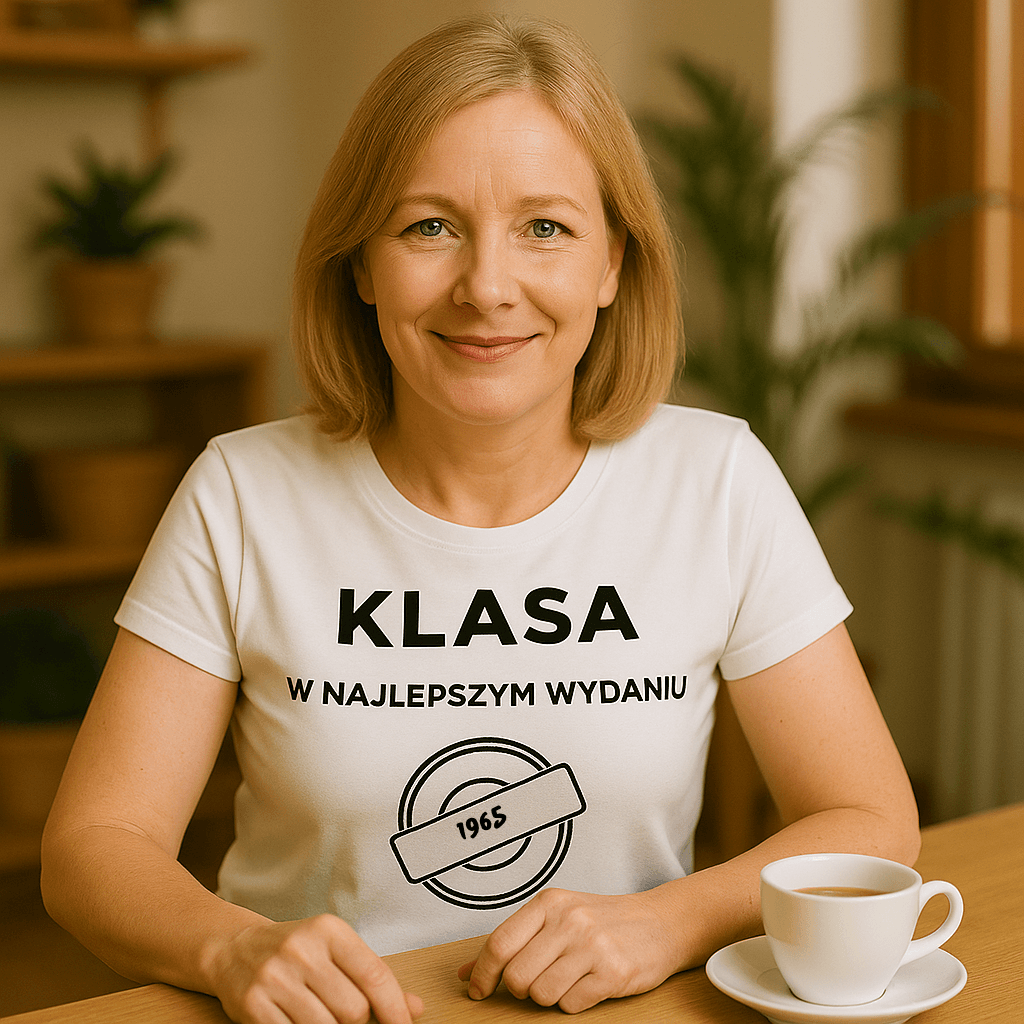 Koszulka 1965 – KLASA. W najlepszym wydaniu (Damska, Biała)