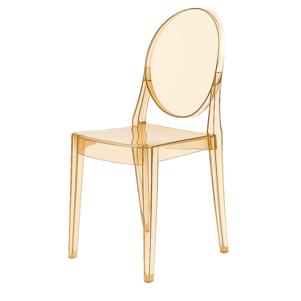 Krzesło transparentne typu ghost (styl Victoria) – sztaplowane, event/konferencja