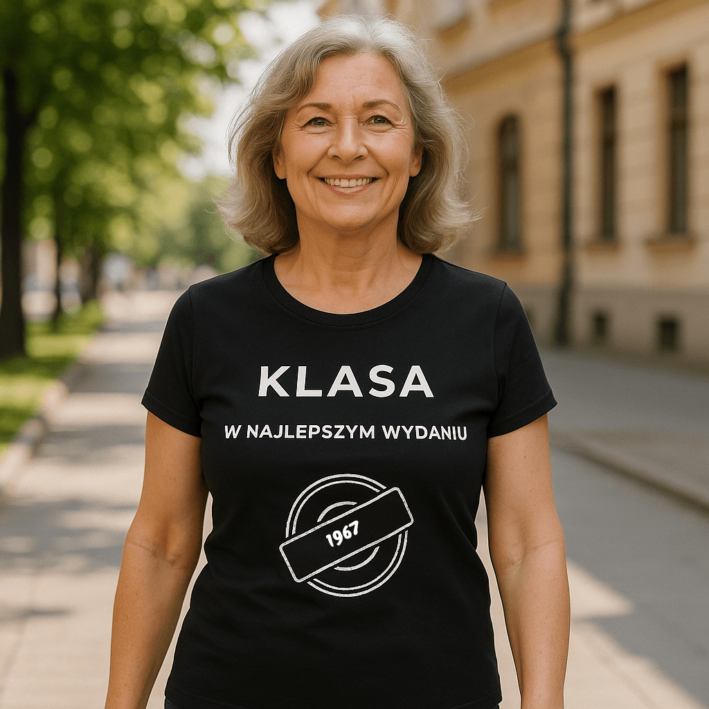 Koszulka 1967 – KLASA. W najlepszym wydaniu (Damska, Czarna)
