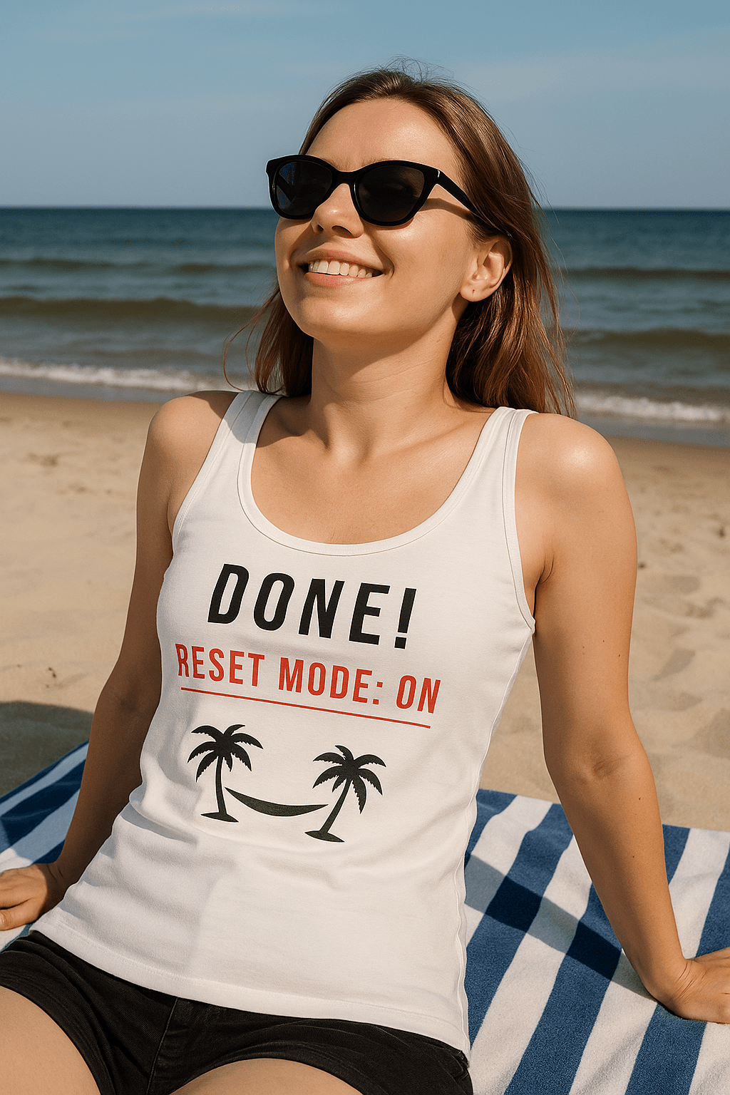 Done! Reset Mode: ON | Dla Niej Tank Top (biały)