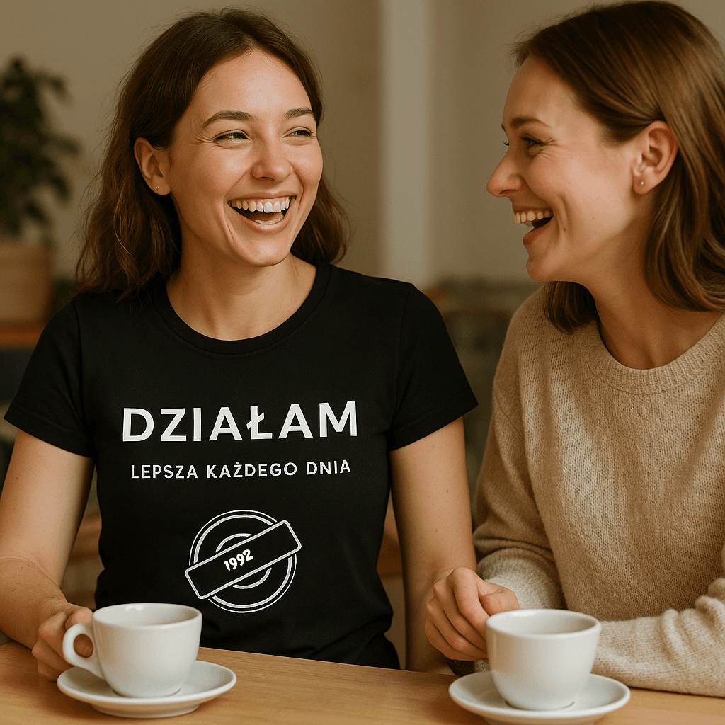 Koszulka 1992 – DZIAŁAM. Lepsza każdego dnia (Damska, Czarna)