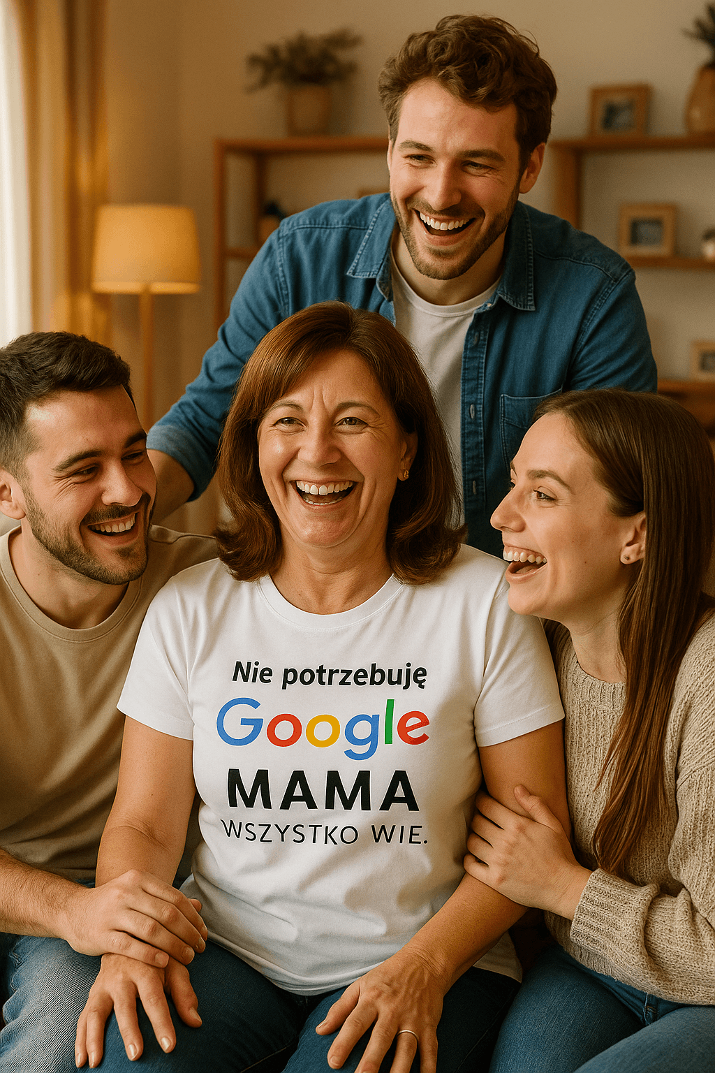 Zestaw Koszulka + Kubek: Mama Wie - Mama Lifestyle Edition (biała) TOP PREZENT