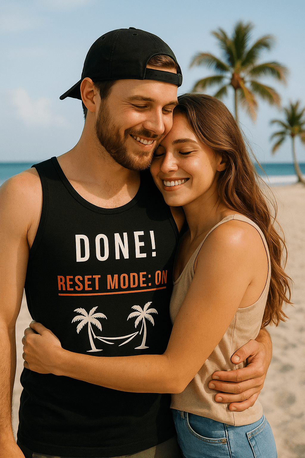 Done! Reset Mode: ON | Dla Niego Tank Top (czarny)