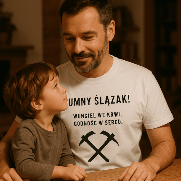 Dumny Ślązak - koszulka z charakterem (biała)