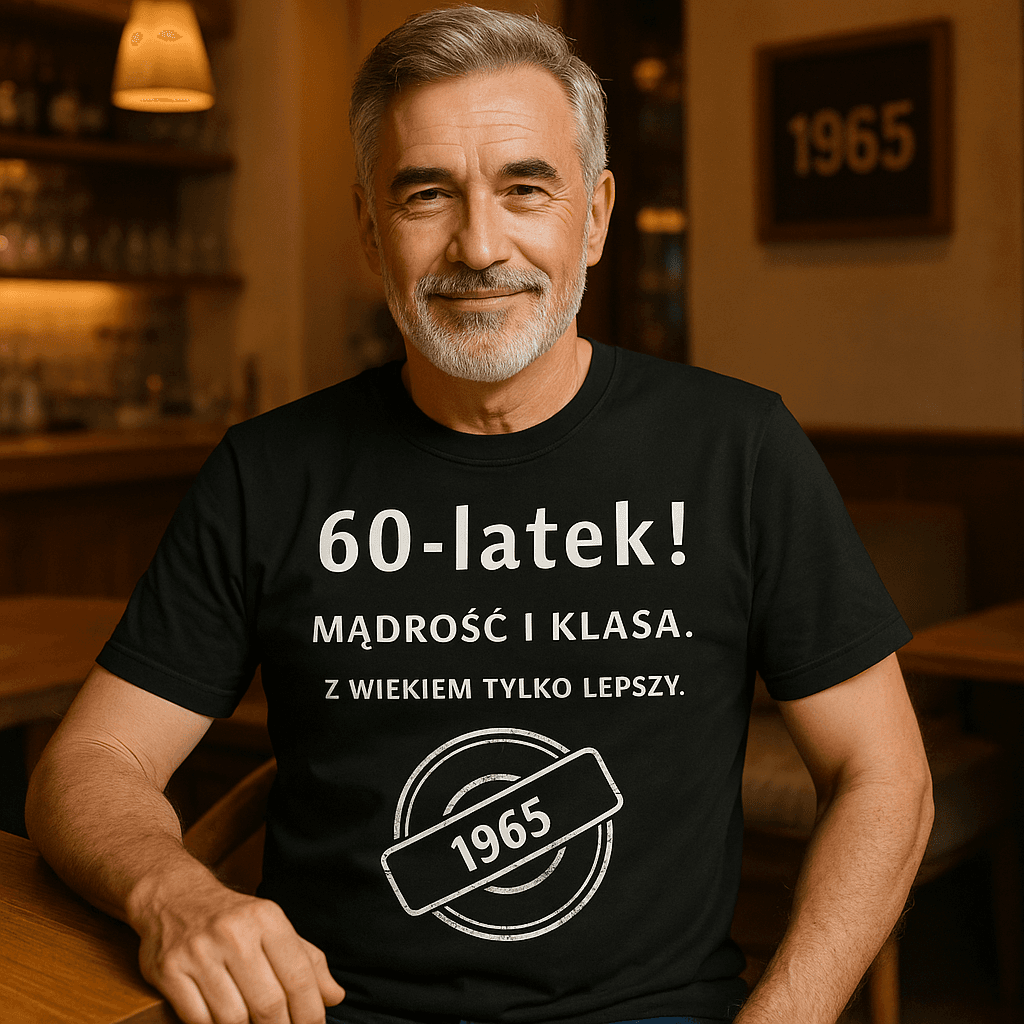 60-latek! Mądrość i klasa. Z wiekiem tylko lepszy (czarna) – Wersja Limitowana 1965