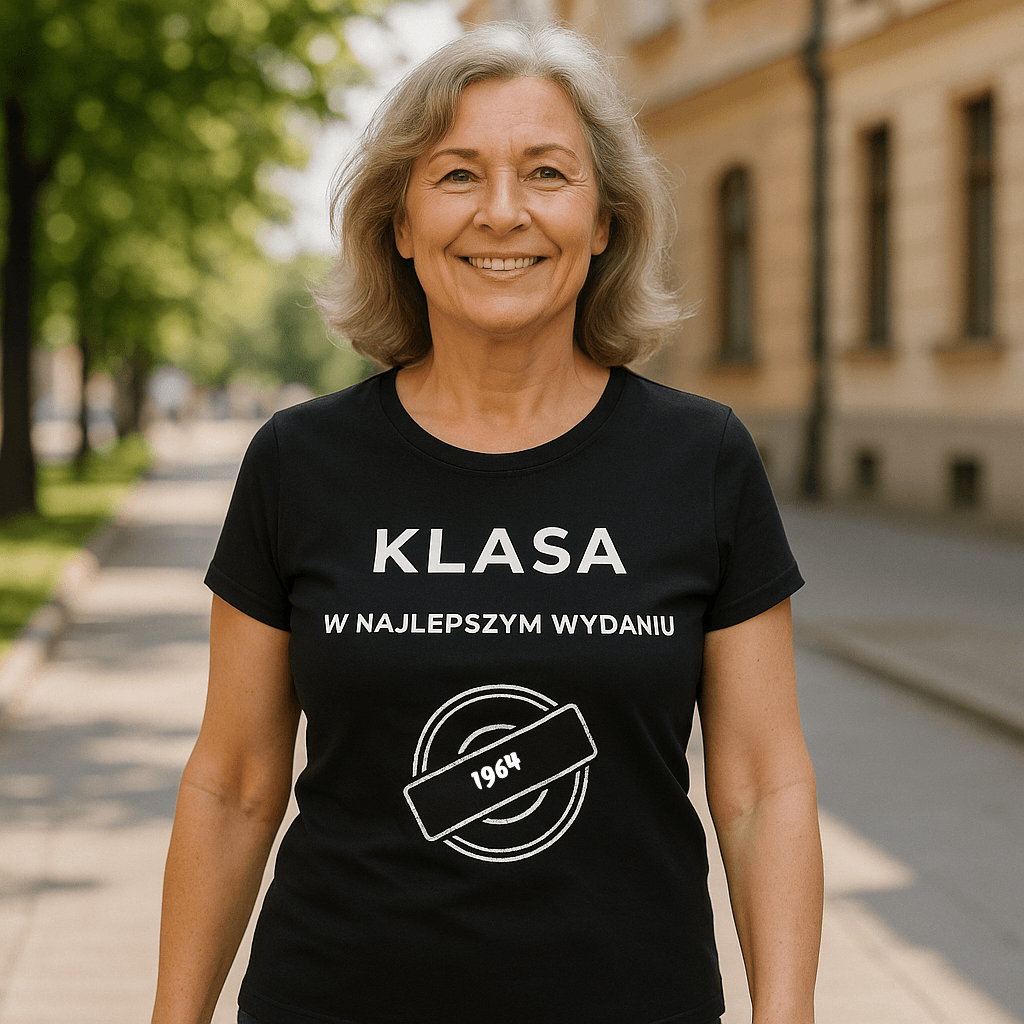 Koszulka 1964 – KLASA. W najlepszym wydaniu (Damska, Czarna)
