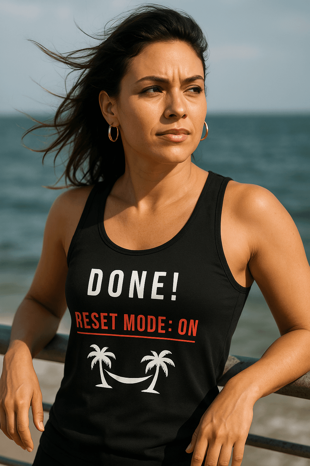 Done! Reset Mode: ON | Dla Niej Tank Top (czarny)