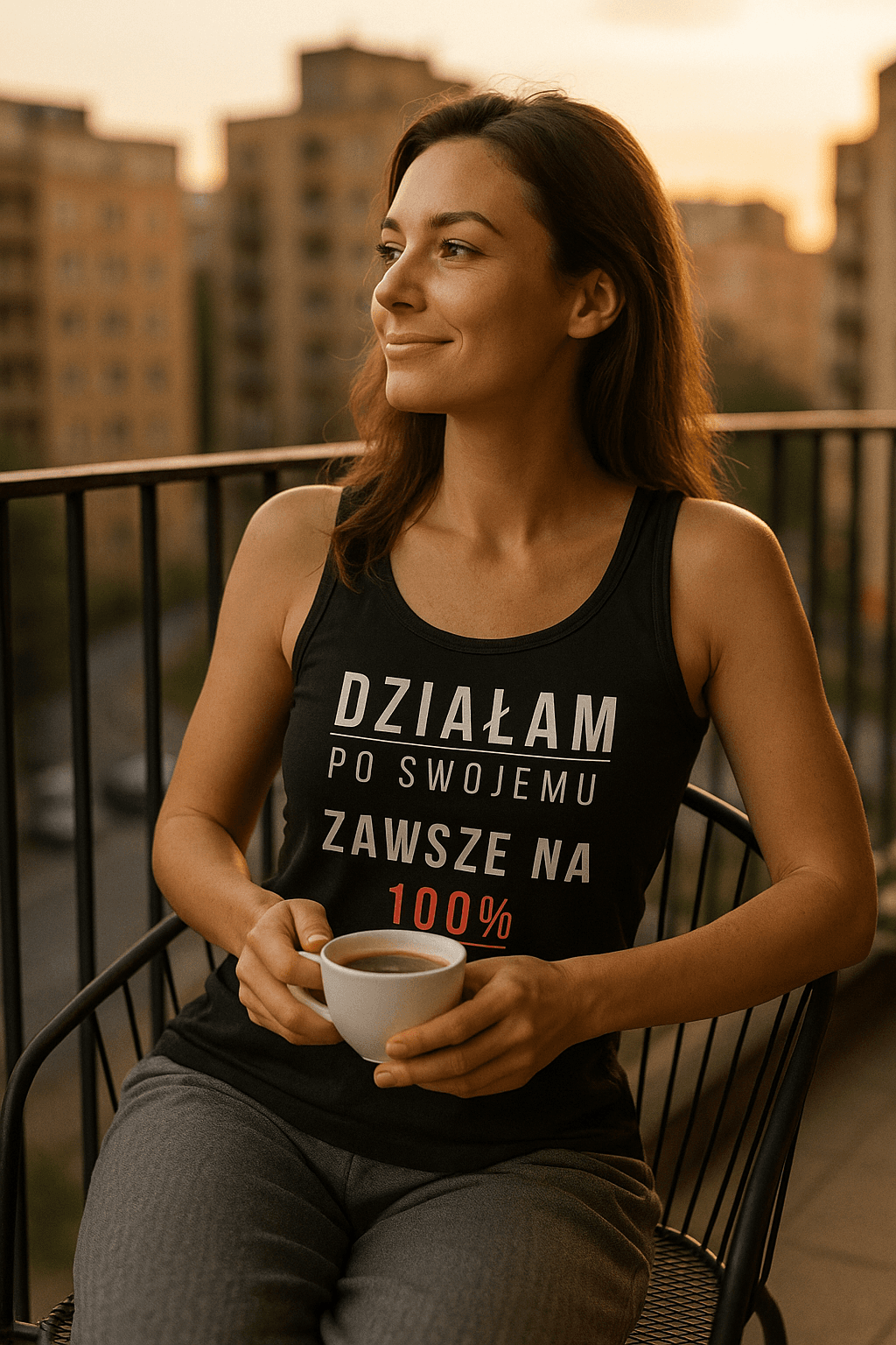 Zawsze na 100% Tank Top - Strong Pretty Collection (czarna)