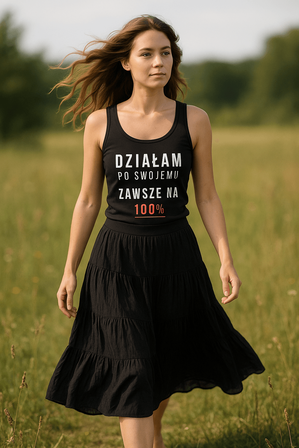 Zawsze na 100% Tank Top - Strong Pretty Collection (czarna)