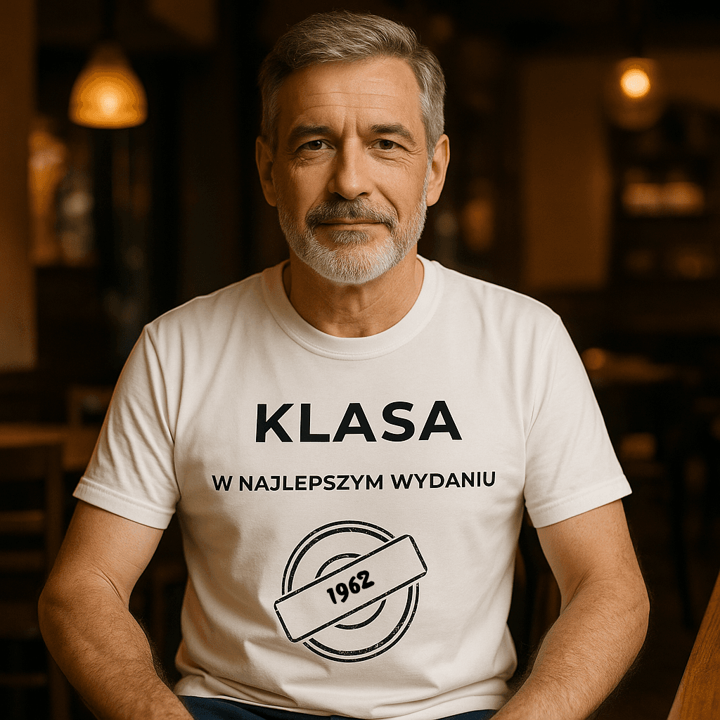 Koszulka 1962 – KLASA. W najlepszym wydaniu (Męska, Biała)