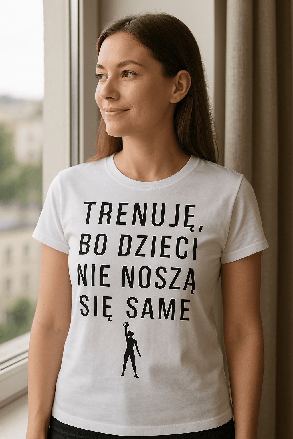 Trenuję bo dzieci nie noszą się same – Mama Edition (biała)