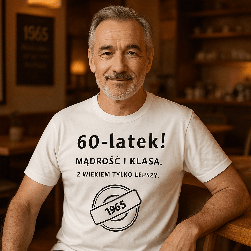 60-latek! Mądrość i klasa. Z wiekiem tylko lepszy (biała) – Wersja Limitowana 1965