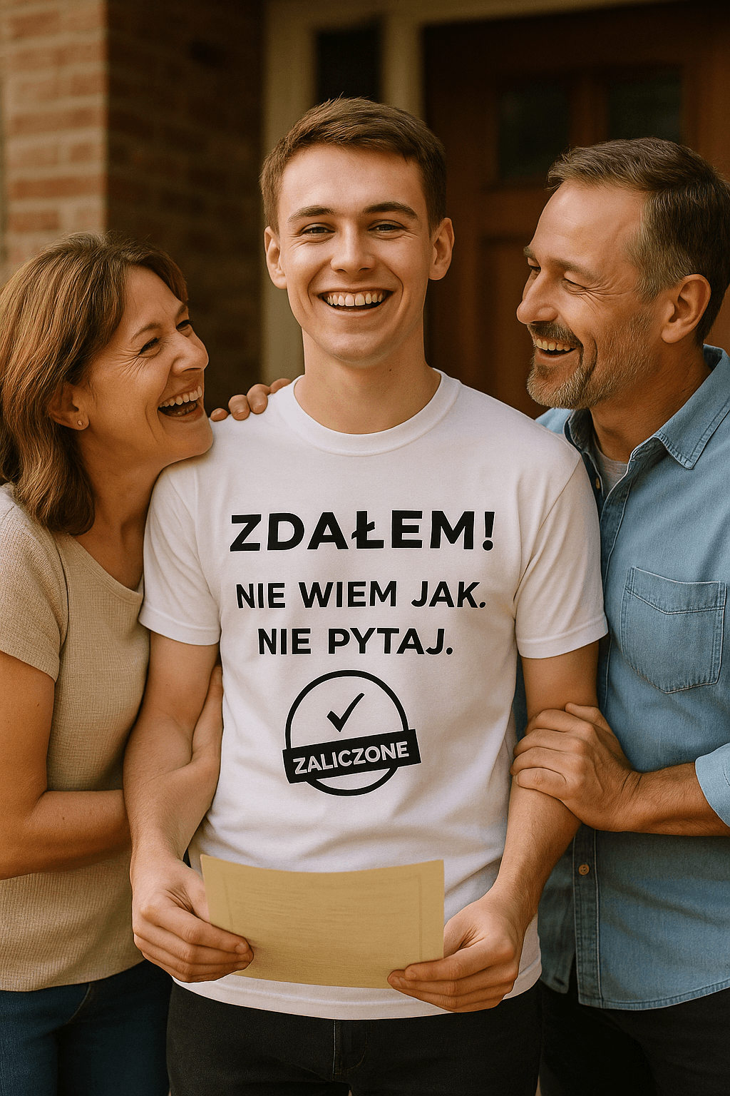 Zestaw Koszulka + Kubek: ZDAŁEM – Nie pytaj jak Wersja Limitowana 2025 (biała)