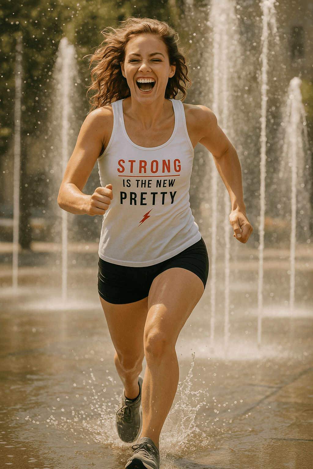 Strong Is The Pretty Tank Top - Pretty Strong Collection (biała)