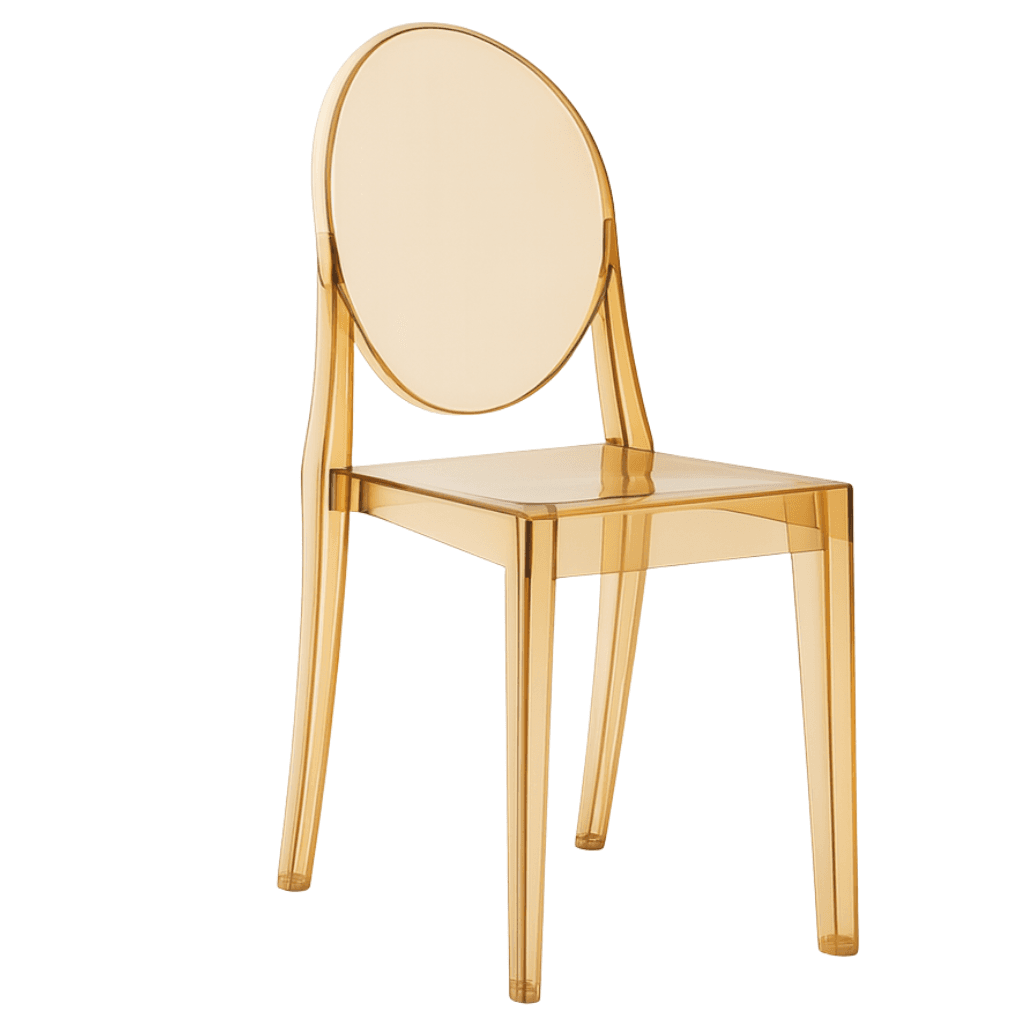 Krzesło transparentne typu ghost (styl Victoria) – sztaplowane, event/konferencja