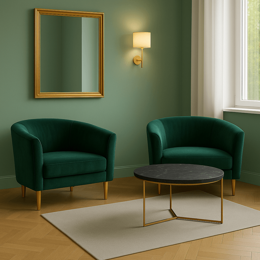 Fotel Tapicerowany Glamour Velvet – Luksus w Aksamitnym Wykończeniu