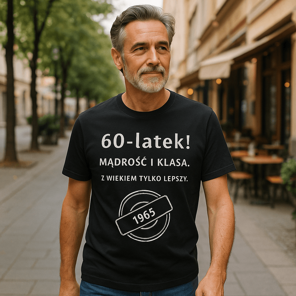 60-latek! Mądrość i klasa. Z wiekiem tylko lepszy (czarna) – Wersja Limitowana 1965