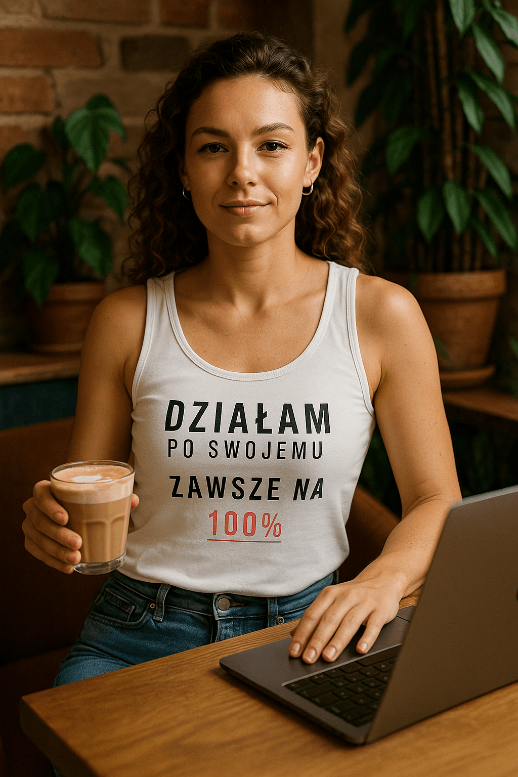 Zawsze na 100% Tank Top - Strong Pretty Collection (biała)