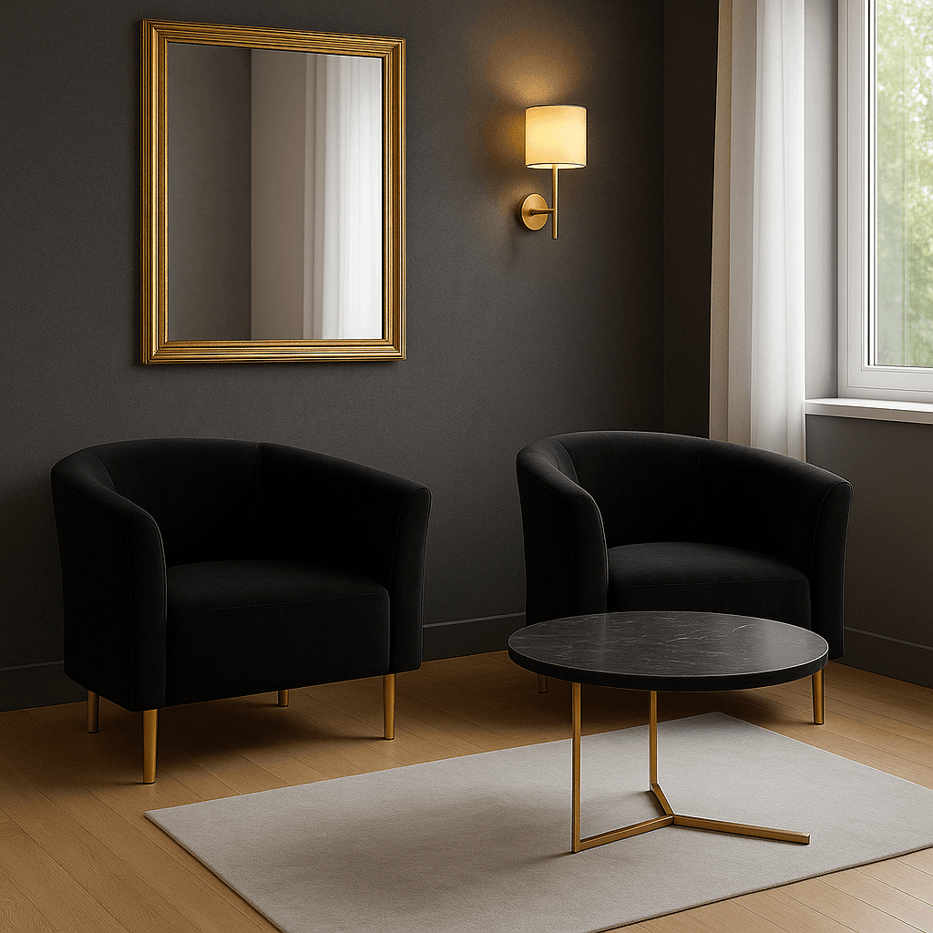 Fotel Tapicerowany Glamour Velvet – Luksus w Aksamitnym Wykończeniu