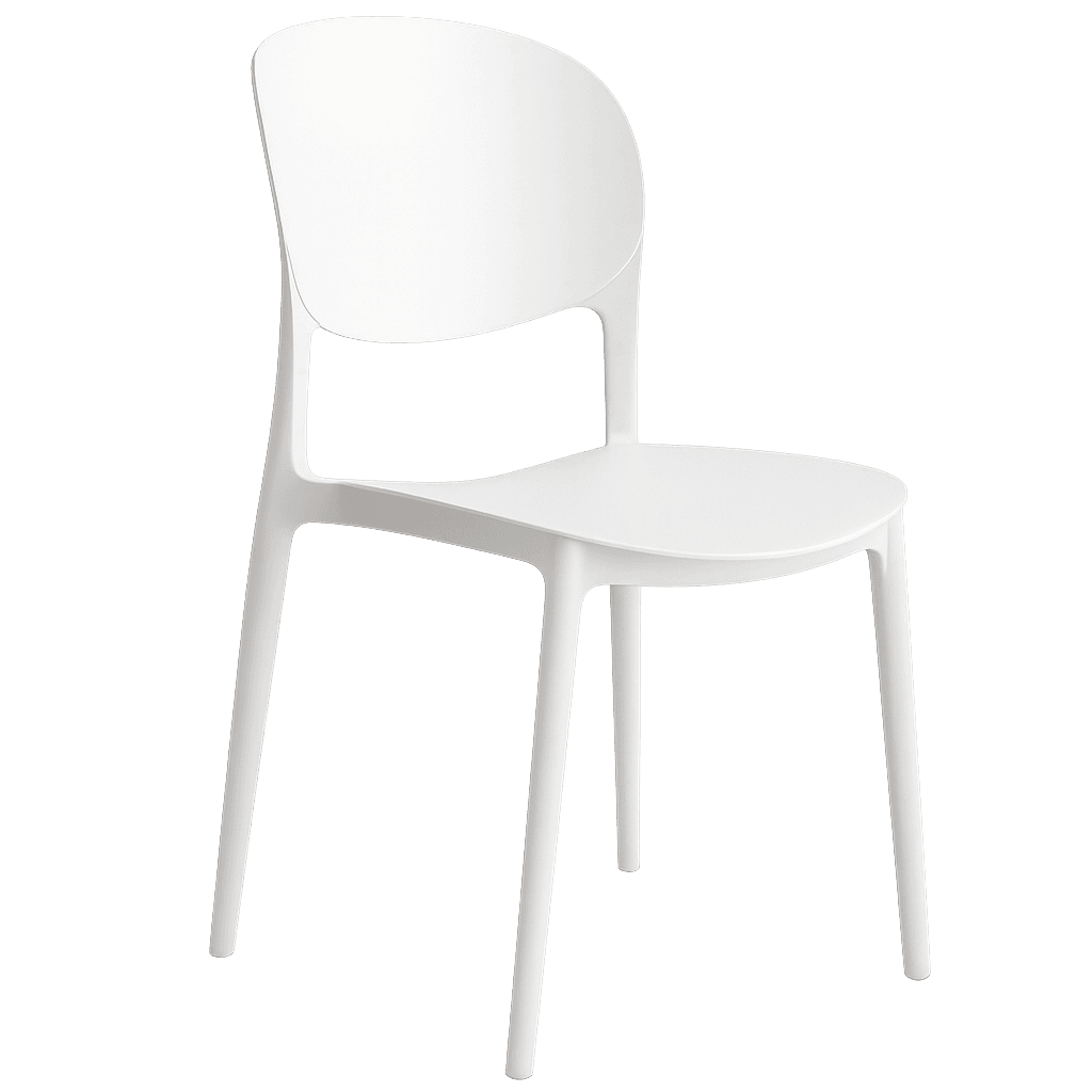 Krzesło konferencyjne biurowe białe z polipropylenu, łatwe w czyszczeniu
