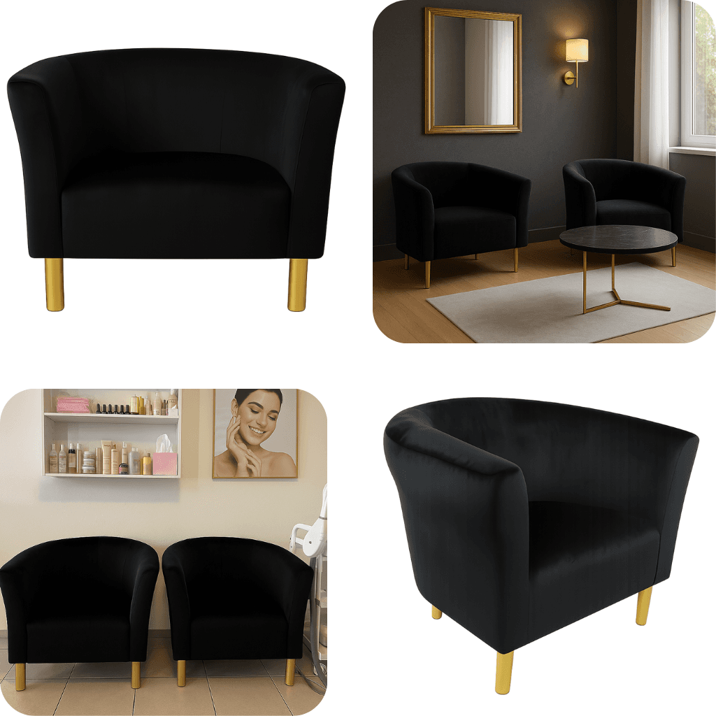 Fotel Tapicerowany Glamour Velvet – Luksus w Aksamitnym Wykończeniu