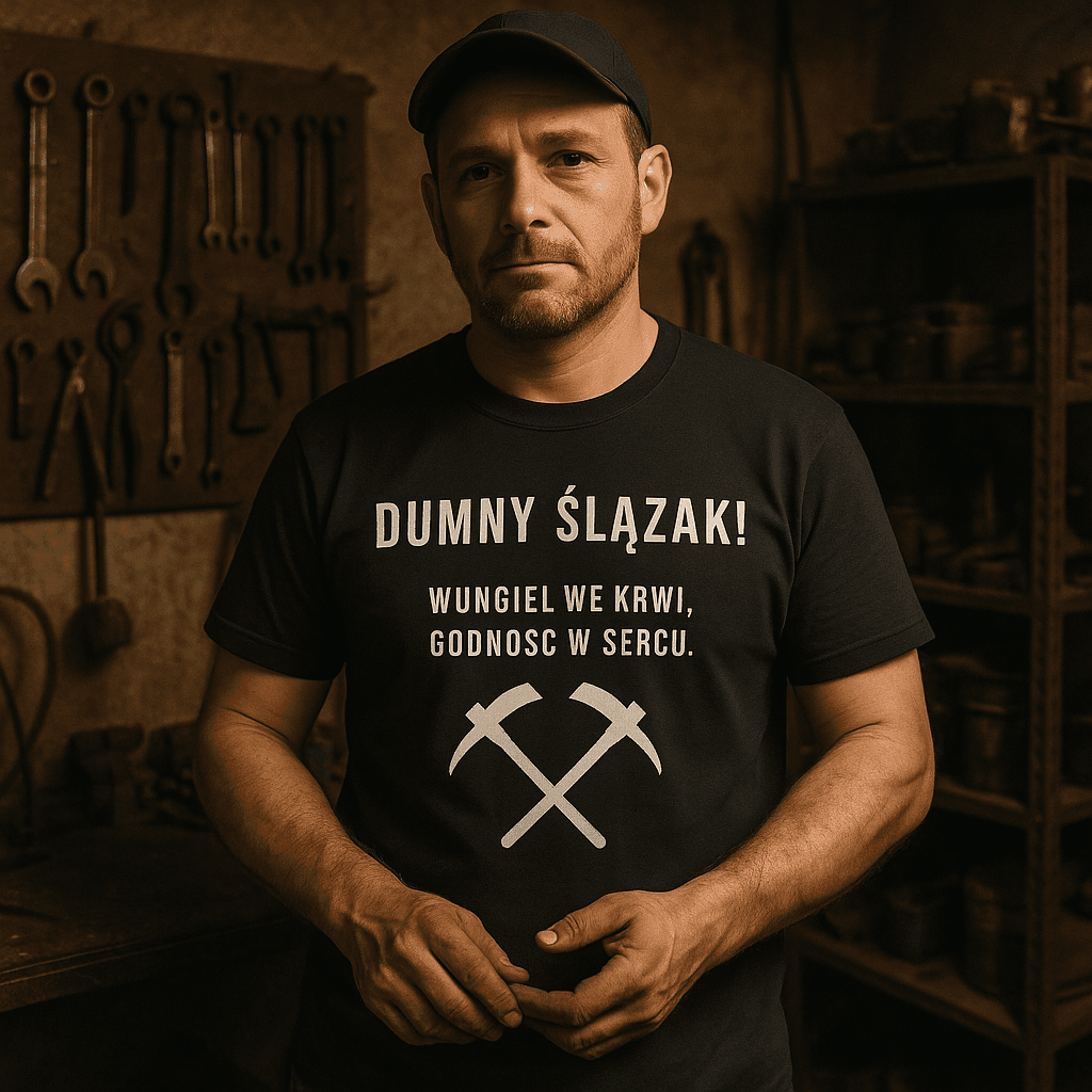 Dumny Ślązak - koszulka z charakterem (czarna)