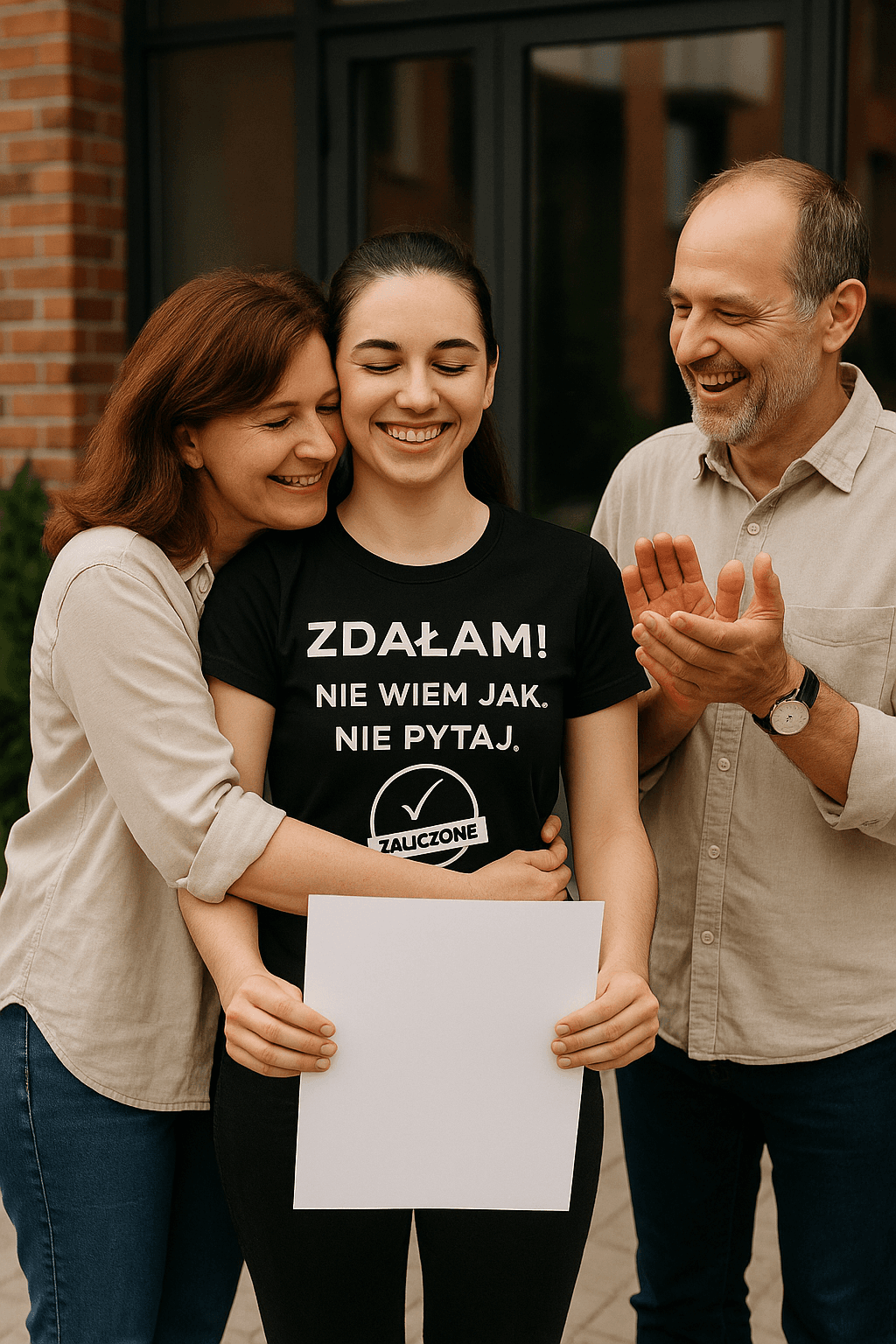Zestaw Koszulka + Kubek: ZDAŁAM – Nie pytaj jak Wersja Limitowana 2025 (czarna)