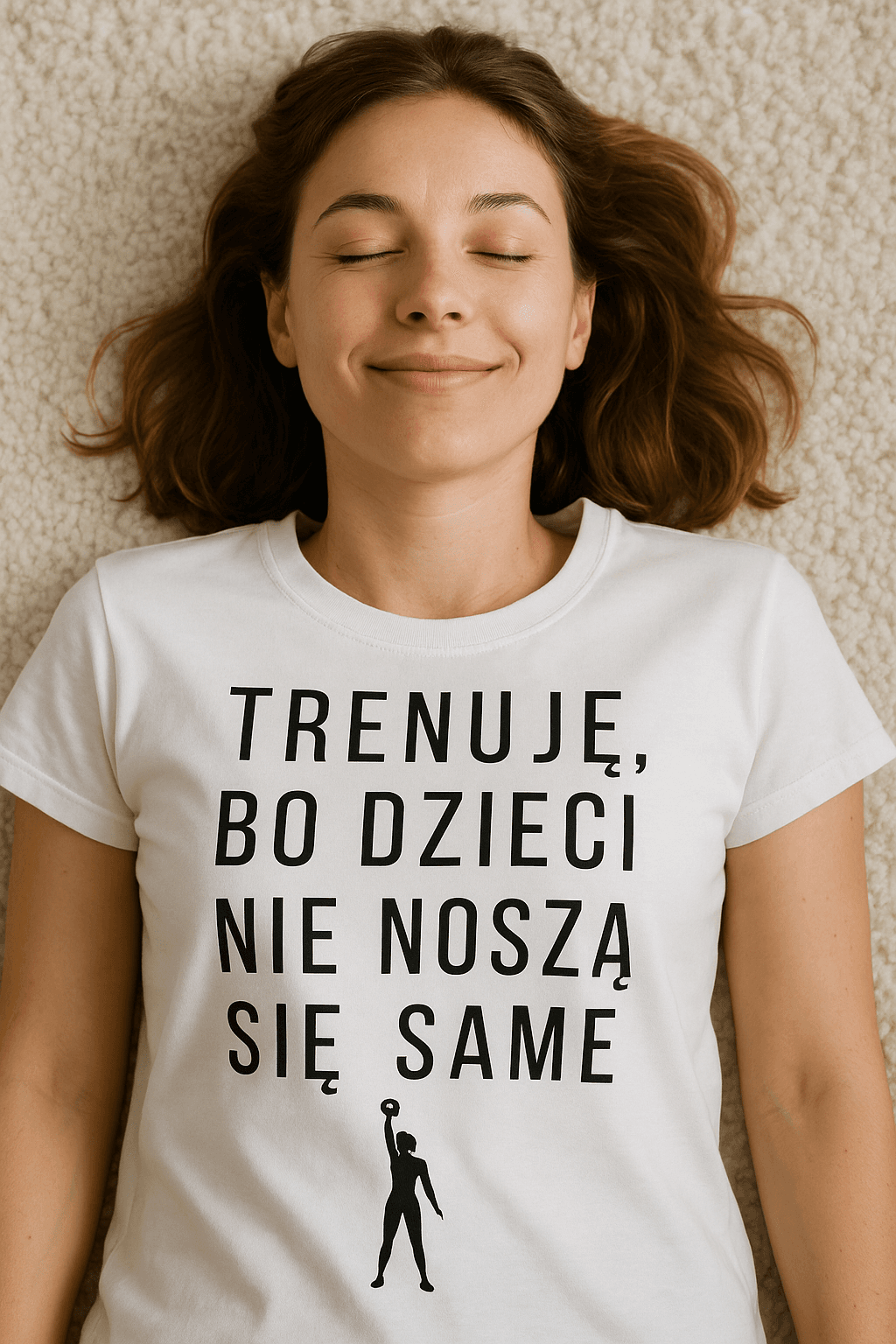 Trenuję bo dzieci nie noszą się same – Mama Edition (biała)