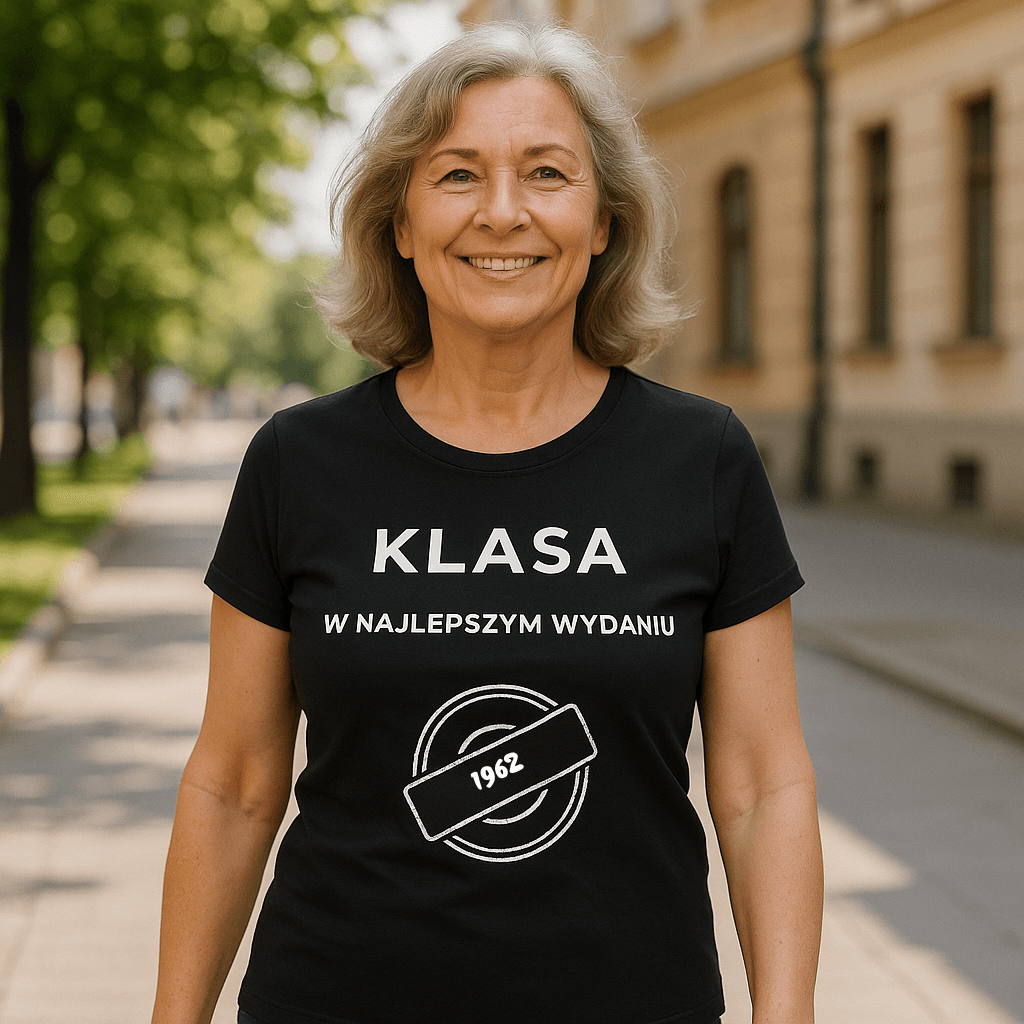 Koszulka 1962 – KLASA. W najlepszym wydaniu (Damska, Czarna)
