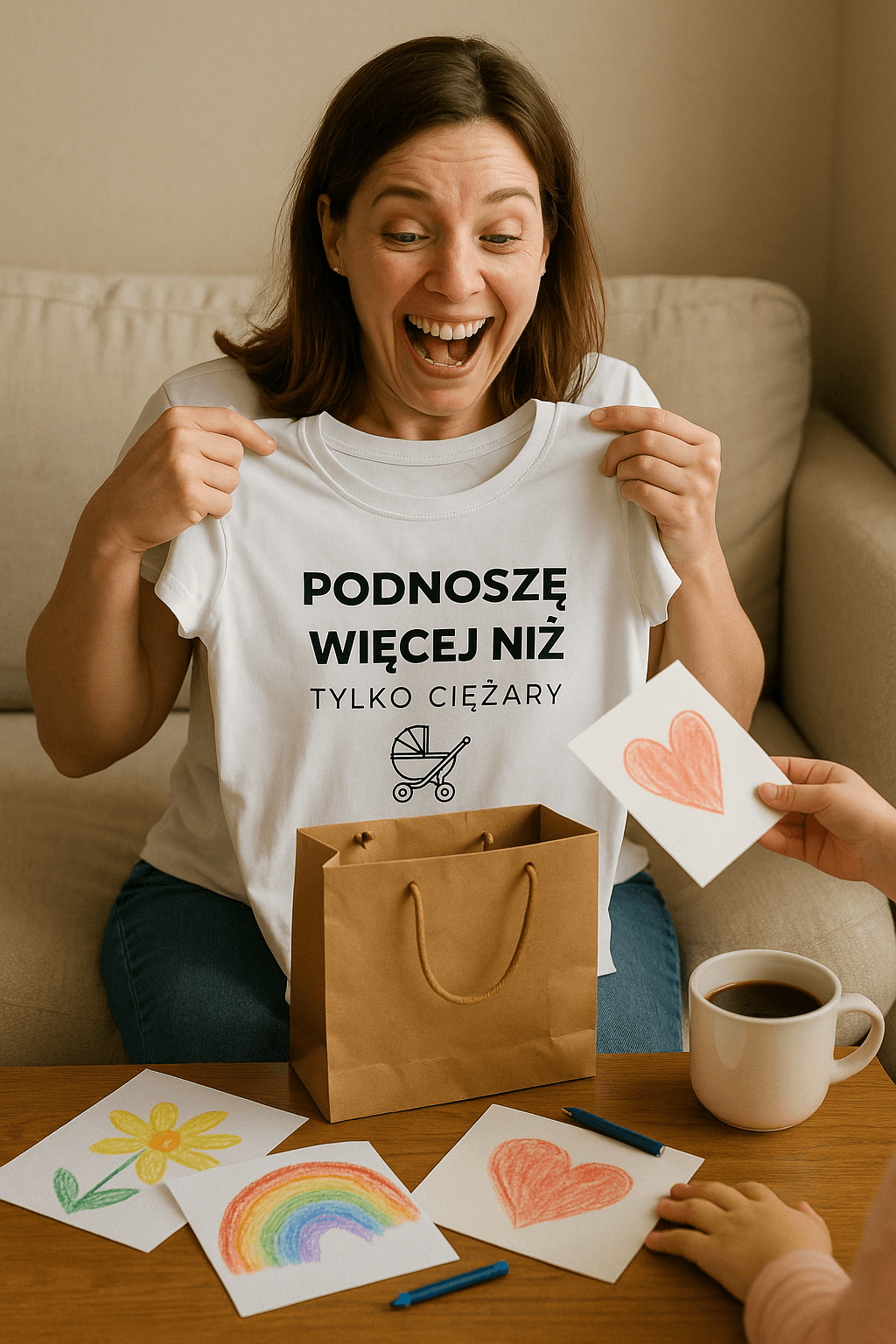 Podnoszę więcej niż tylko ciężary 👶 – MAMA edition (biała)