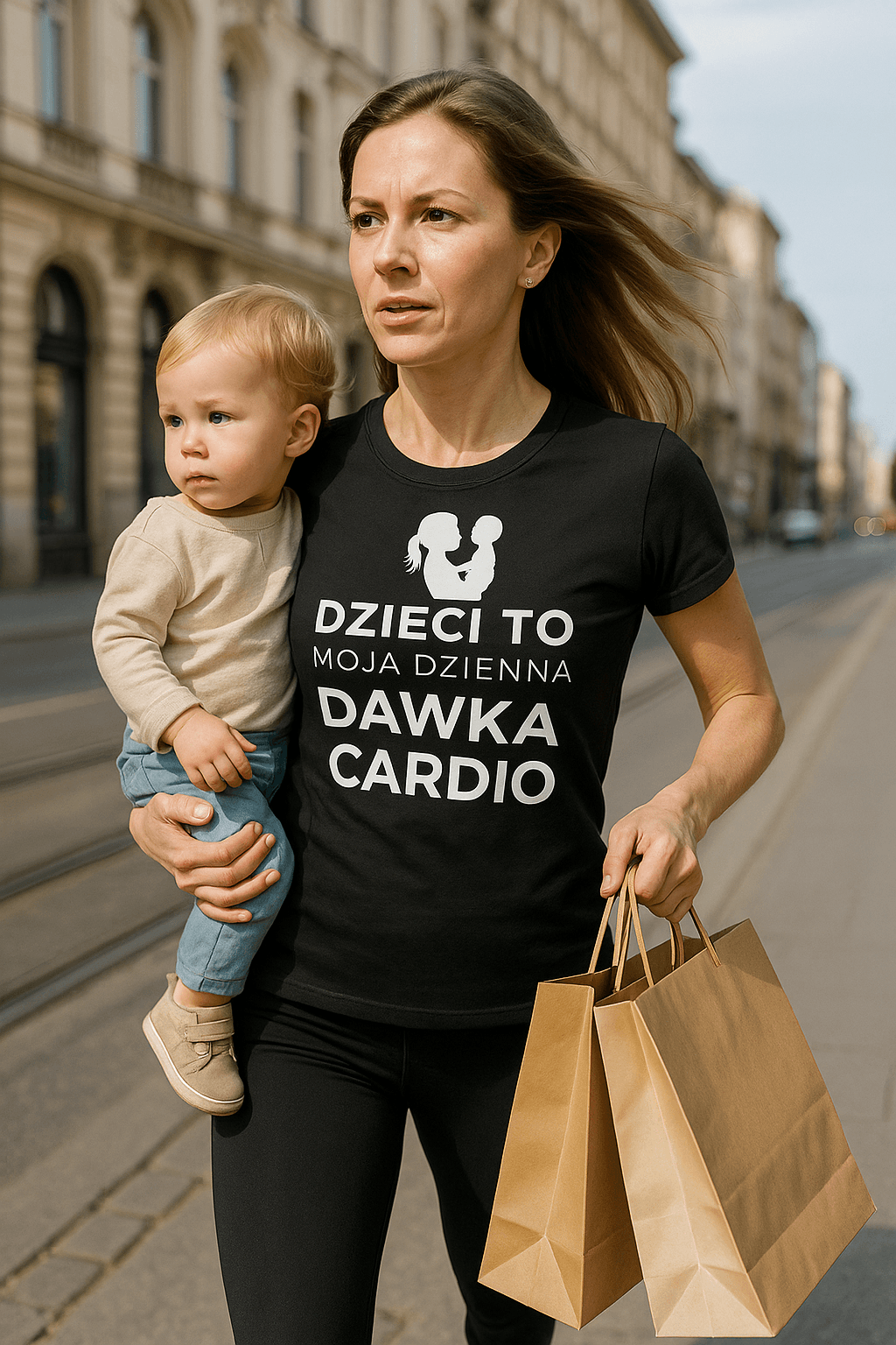 Dzienna dawka cardio - Mama Edition (czarna)