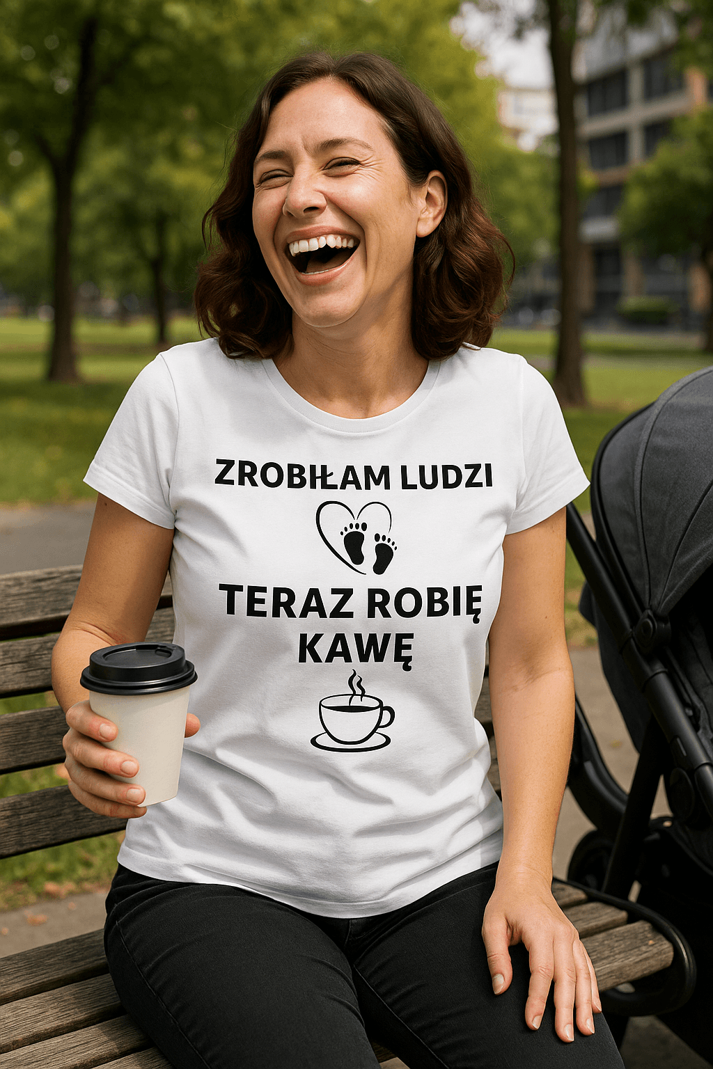 Zrobiłam ludzi, robię kawę - Mama Lifestyle Edition (biała)