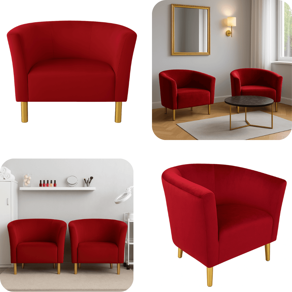 Fotel Tapicerowany Glamour Velvet – Luksus w Aksamitnym Wykończeniu