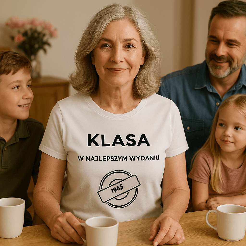 Koszulka 1965 – KLASA. W najlepszym wydaniu (Damska, Biała)